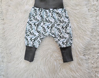 Pumphose Baby Gr.74/80 Lybstes Babyhose Kinderhose Jerseyhose Schlupfhose Mädchenhose Eukalyptus Eukalyptuszweige Zweige Geschenk Baby Girls