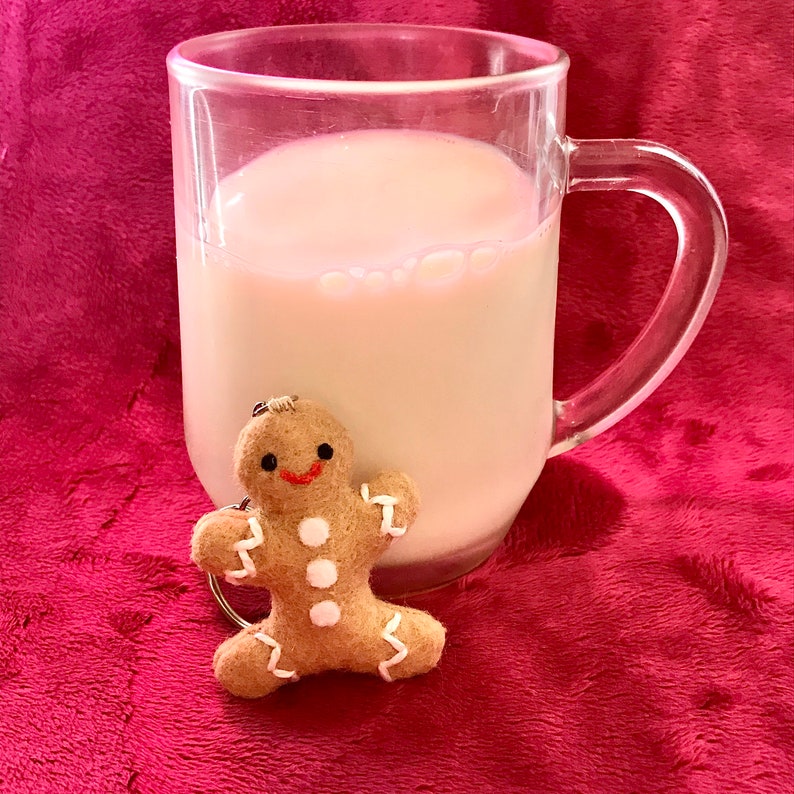 Gingerbread Man Plushie Keychain