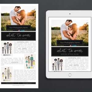 What To Wear Email Template | Family Style Guide Email Template | Photography Email Template | Style Guide Email Template | What to Wear