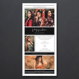 Session Reminder Email Template | Session Reminder Newsletter Template | Photography Email Template | Newsletter Template | Email Template