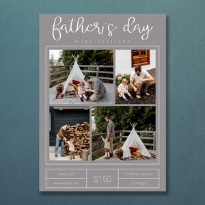 Father&#39;s Day Template | Father&#39;s Day Session Template | Father&#39;s Day Sessions | Daddy And Me Template | Daddy And Me Sessions  | Daddy Minis