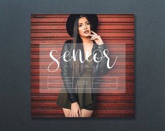 Senior Photoshop Template | Senior Mini Session Template | Senior Marketing Template | Marketing | Senior Session Template | Senior Sessions