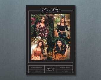 Senior Photoshop Template | Senior Mini Session Template | Senior Template | Senior Marketing | Senior Session Template | Senior Sessions