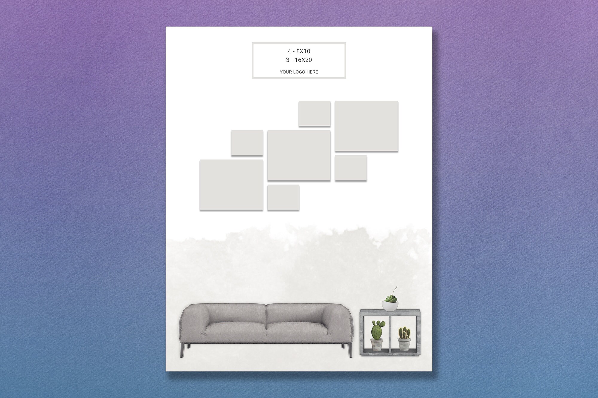 Wall Display Templates Gallery Style Guide Photography Etsy