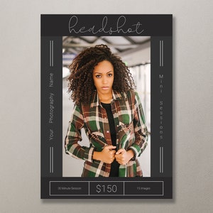 Headshot Photo Template | Headshot Template | Photoshop Template | Headshot Mini Session Template | Headshot Sessions | Headshot Minis