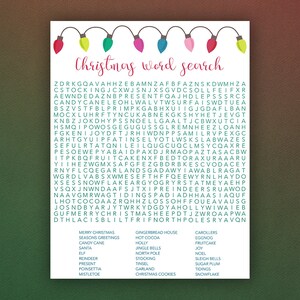 Christmas Word Search | Printable Christmas Game | Christmas Printable | Christmas Game | Word Search Game | Word Search | Game