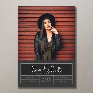 Headshot Photo Template | Headshot Template | Photoshop Template | Headshot Mini Session Template | Headshot Sessions | Headshot Minis