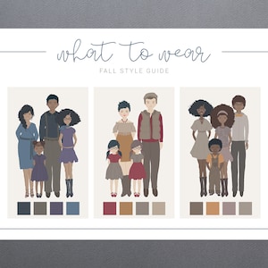 Fall Style Guide | Fall Family What To Wear Color Inspiration Guide | Family Fall What To Wear Guide | Fall Family Outfit Guide | Template