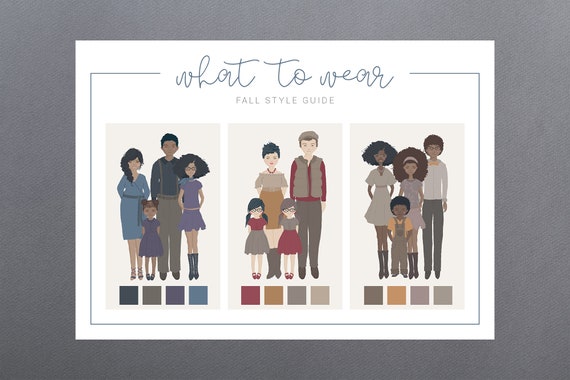 Fall Style Guide | Fall Family What to Wear Color Inspiration Guide |  Family Fall What to Wear Guide | Fall Family Outfit Guide | Template - Etsy