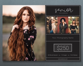 Senior Photoshop Template | Senior Mini Session Template | Senior Template | Senior Marketing | Senior Session Template | Senior Sessions