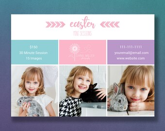 Photoshop Template | Easter Mini Session Template | Easter Template | Photography Template | Mini Session Template | Marketing Template