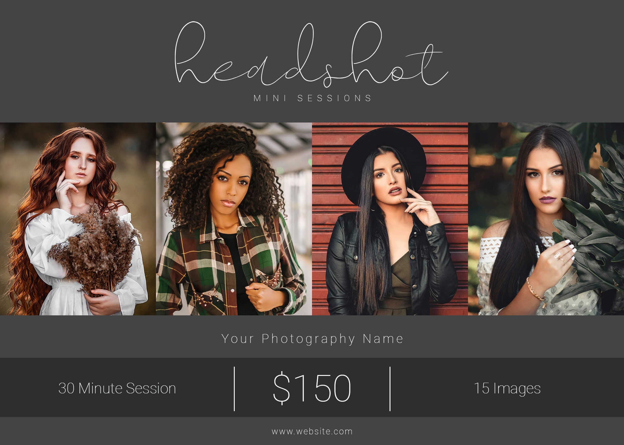 Headshot Vorlage Headshot Mini Session Template Headshot - Etsy.de