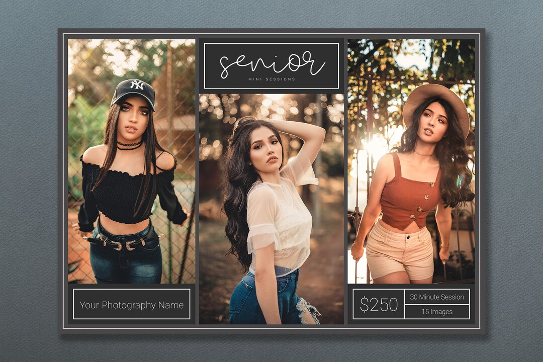 Photoshop Template | Senior Mini Session Template | Senior Template ...