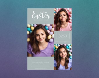 Easter Photoshop Template | Easter Mini Session Template | Easter Template | Photography Template | Easter Minis | Easter Minis Template