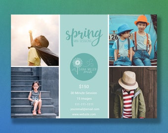 Photoshop Template | Spring Mini Session Template | Spring Template | Photography Template | Mini Session Template | Marketing Template