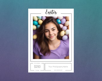 Easter Photoshop Template | Easter Mini Session Template | Easter Template | Photography Template | Easter Minis | Easter Minis Template