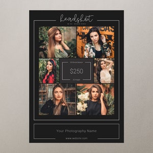 Photoshop Template | Headshot Template | Headshot Session Template | Headshot Marketing Template | Headshot Sessions | Headshot Minis | PSD