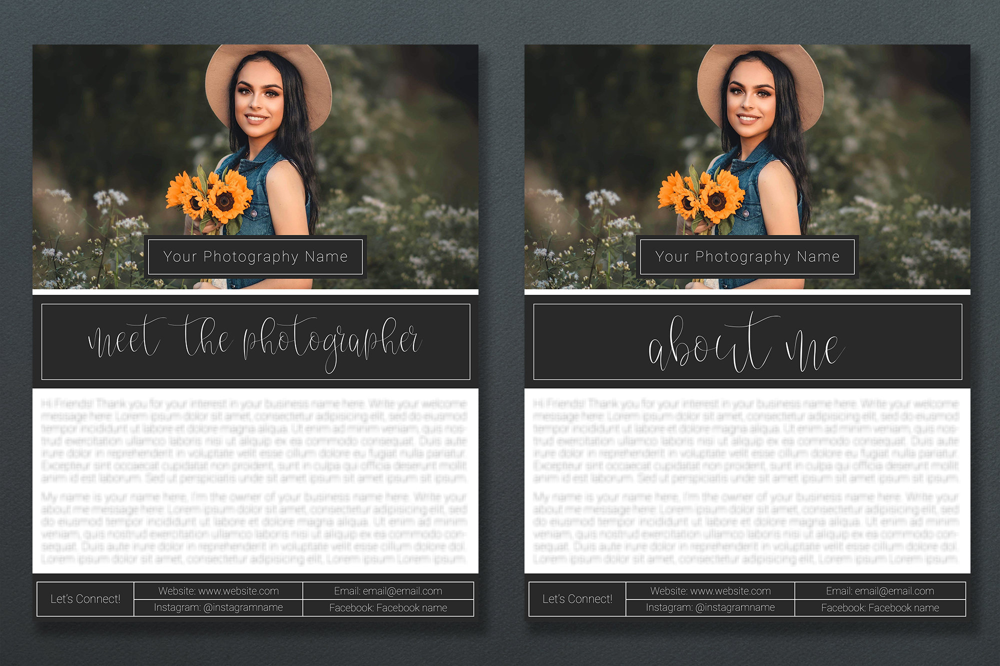About Me Page Template About Me Template About Me Page Etsy