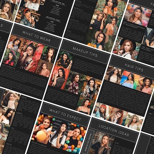 Senior Client Guide Template | Senior Session Guide Template | Senior Welcome Packet | Senior Session Guide | Senior Magazine Template | PSD