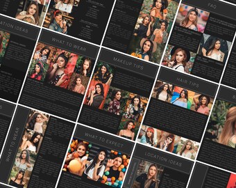 Senior Client Guide Template | Senior Session Guide Template | Senior Welcome Packet | Senior Session Guide | Senior Magazine Template | PSD