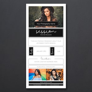 E-mailsjabloon voor sessieherinnering | Sessieherinnering nieuwsbriefsjabloon | E-mailsjabloon fotografie | Nieuwsbriefsjabloon | E-mailsjabloon
