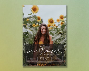 Sunflower Session Template | Sunflower Mini Session Template | Sunflower Sessions | Sunflower Minis | Fall Session Template | Fall Template