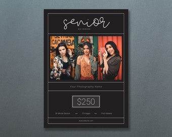 Senior Photoshop Template | Senior Mini Session Template | Senior Template | Senior Marketing | Senior Session Template | Senior Sessions