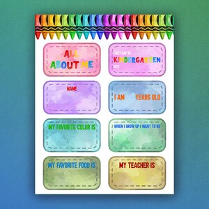 All About Me First Day Of School | First Day Of School | Back To School | All About Me | All About Me School Worksheets | School Interview