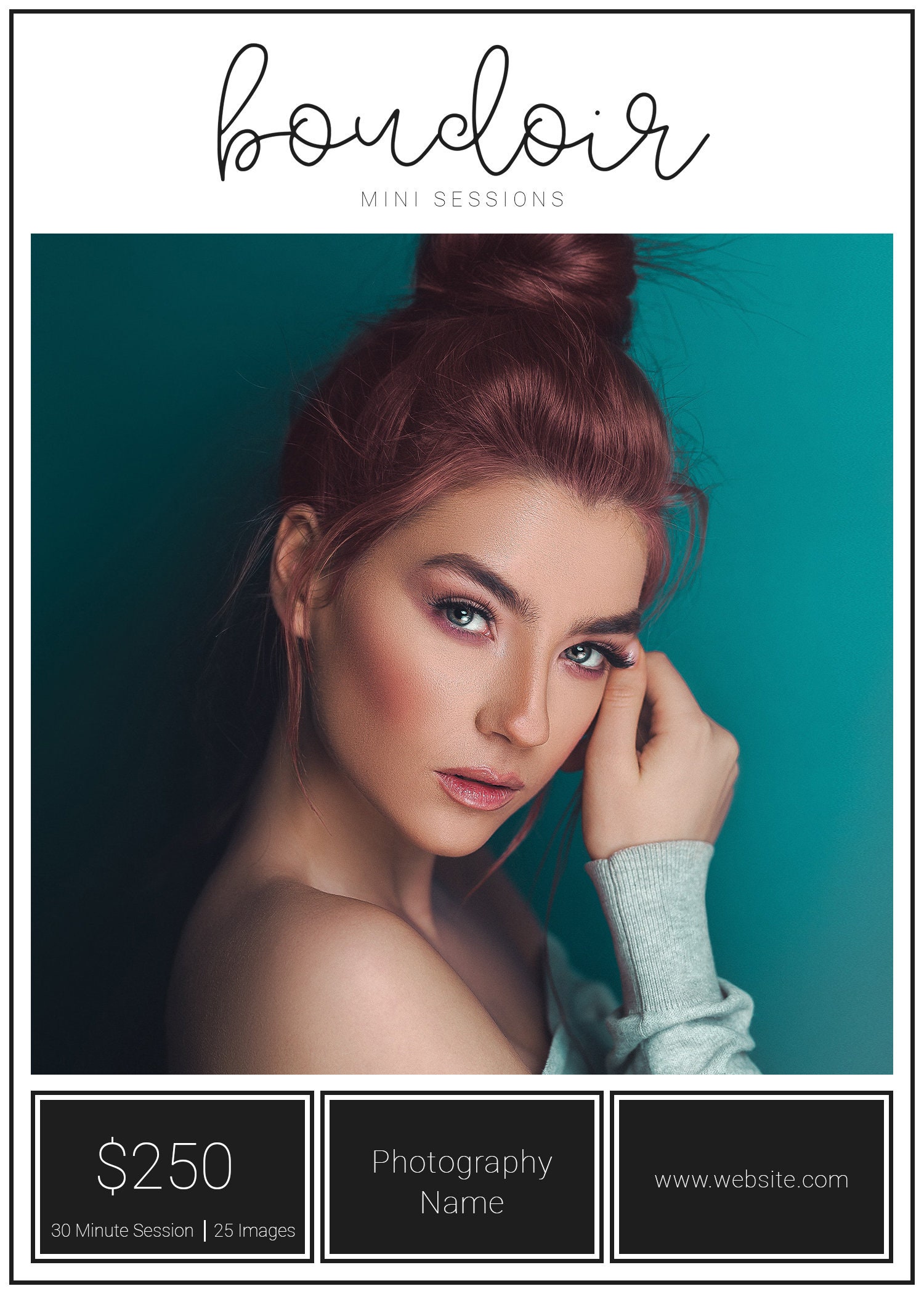 Boudoir Template Boudoir Mini Session Template Boudoir Etsy