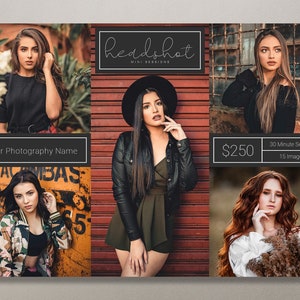 Headshot Template | Headshot Mini Session Template | Headshot Photo Template | Headshot Marketing | Headshot Sessions | Headshot Minis