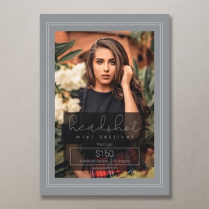 Photoshop Template | Headshot Mini Session Template | Headshot Photo Template | Headshot Template | Headshot Sessions | Headshot Minis