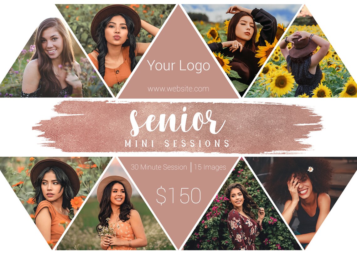 Photoshop Template Senior Mini Session Template Senior Template ...