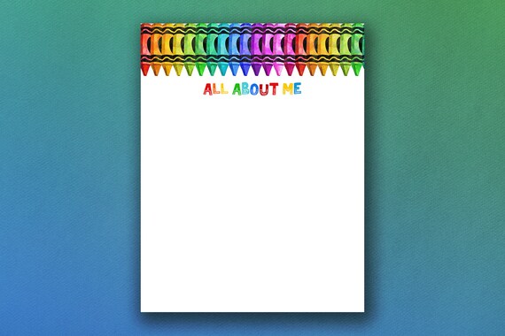 All About Me Stationery Stationery All About Me All - Etsy