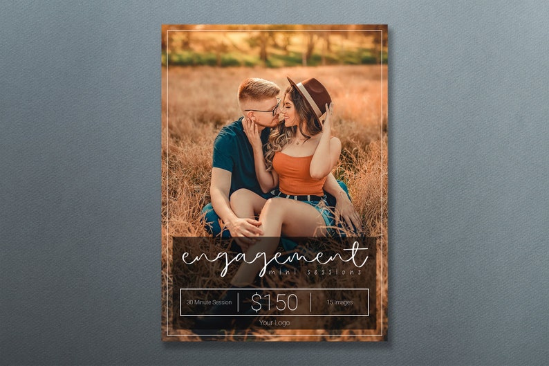 Template Engagement Mini Session Template Photo Template