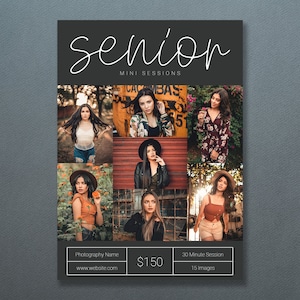 Senior Template | Senior Mini Session Template | Photoshop Template | Photography Template | Senior Session Template | Senior Sessions