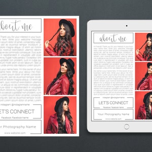About Me Page Template | About Me Template | About Me Page | Meet The Photographer Template | Website About Me Page | Meet The Photographer