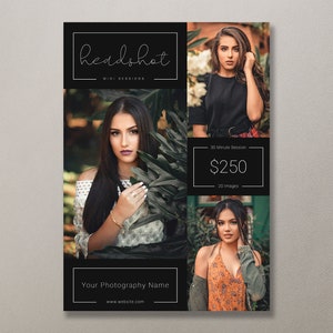 Headshot Template | Headshot Mini Session Template | Headshot Photo Template | Headshot Marketing Template | Headshot Sessions | Headshots