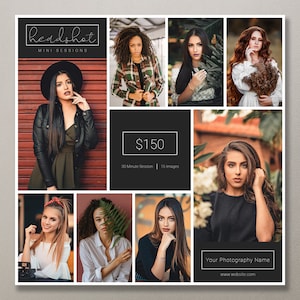 Headshot Template | Headshot Mini Session Template | Headshot Photo Template | Photoshop Template | Headshot Sessions | Headshot Minis