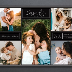 Family Template | Family Mini Session Template | Photography Template | Family Minis | Family Sessions | Family Session Marketing | Template