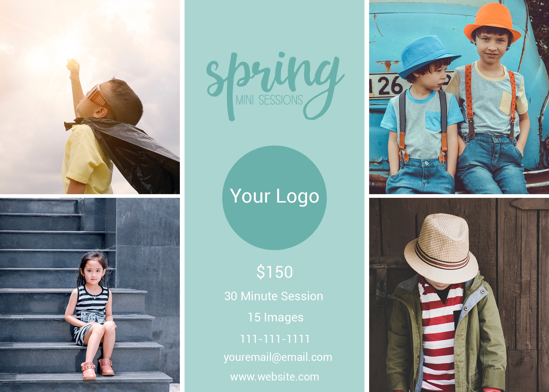Photoshop Template | Spring Mini Session Template | Spring Template ...