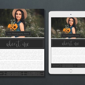 About Me Page Template | About Me Template | About Me Page | Meet The Photographer Template | Website About Me Page | Meet The Photographer