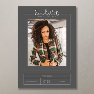 Photoshop Template | Headshot Mini Session Template | Headshot Photo Template | Headshot Template | Headshot Sessions | Headshot Minis