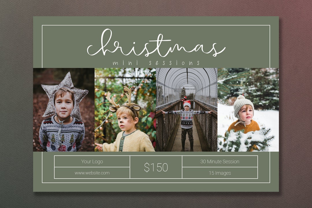 Christmas Template | Christmas Mini Session Template | Christmas Minis ...