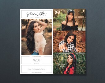 Senior Photoshop Template | Senior Mini Session Template | Senior Marketing Template | Marketing | Senior Session Template | Senior Sessions