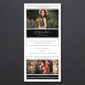 E-mailsjabloon voor sessieherinnering | Sessieherinnering nieuwsbriefsjabloon | E-mailsjabloon fotografie | Nieuwsbriefsjabloon | E-mailsjabloon