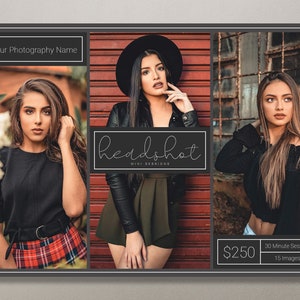 Headshot Template | Headshot Mini Session Template | Headshot Photo Template | Headshot Marketing | Headshot Sessions | Headshot Minis