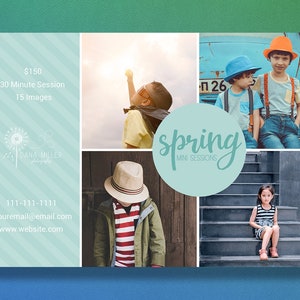 Photoshop Template | Spring Mini Session Template | Spring Template | Photography Template | Mini Session Template | Marketing Template