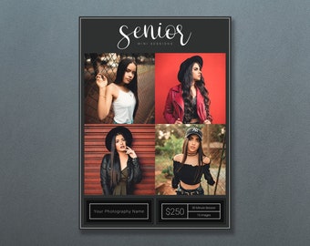 Senior Photoshop Template | Senior Mini Session Template | Senior Template | Senior Marketing | Senior Session Template | Senior Sessions