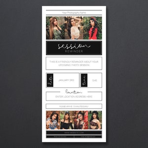 E-mailsjabloon voor sessieherinnering | Sessieherinnering nieuwsbriefsjabloon | E-mailsjabloon fotografie | Nieuwsbriefsjabloon | E-mailsjabloon