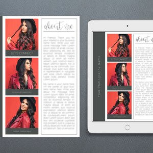 About Me Page Template | About Me Template | About Me Page | Meet The Photographer Template | Website About Me Page | Meet The Photographer